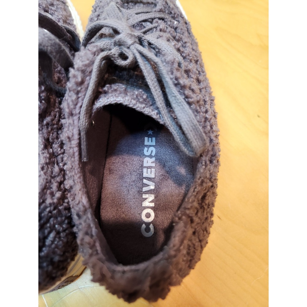 Converse‎ All Star Low Top Teddy Fleece Bouclé Platform Sneakers Women 7.5 - Picture 6 of 8